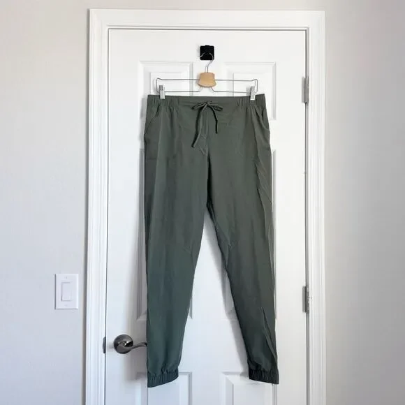 Albion Jettsetters Jogger Pant Zip Ankle Sage Green Comfy Activewear Size M Tall - Picture 10 of 16